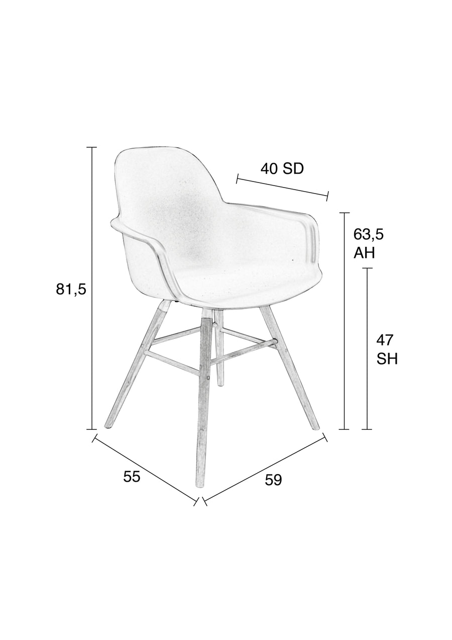 Fauteuil Albert Kuip Taupe (set van 2)