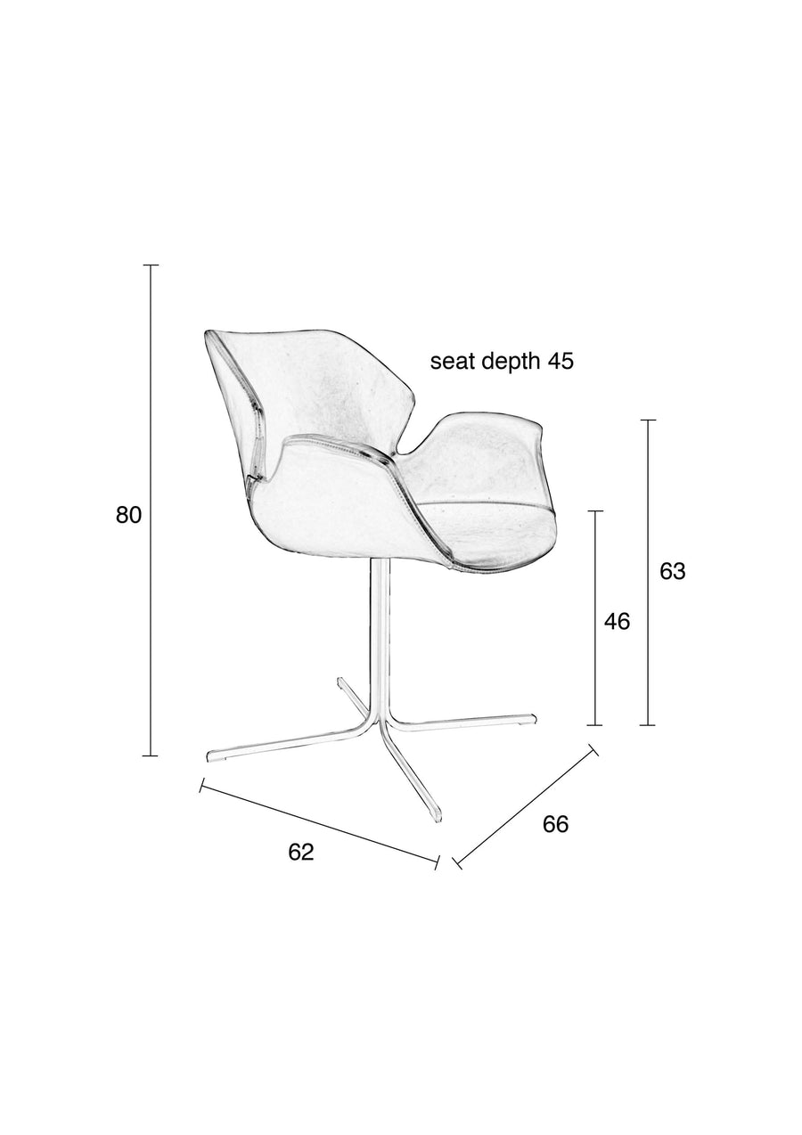 Fauteuil Nikki Alles Bruin (set van 2)