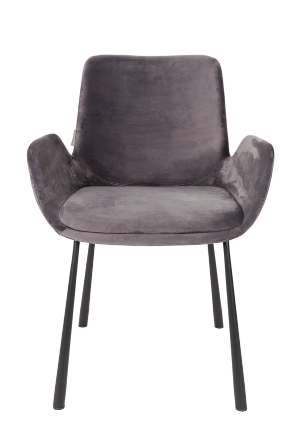 Fauteuil Brit Donker Grijs (set van 2)