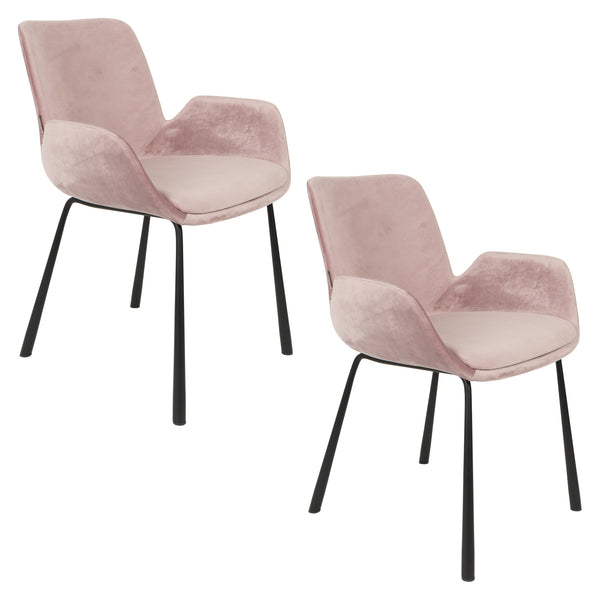 Fauteuil Brit Roze (set van 2)