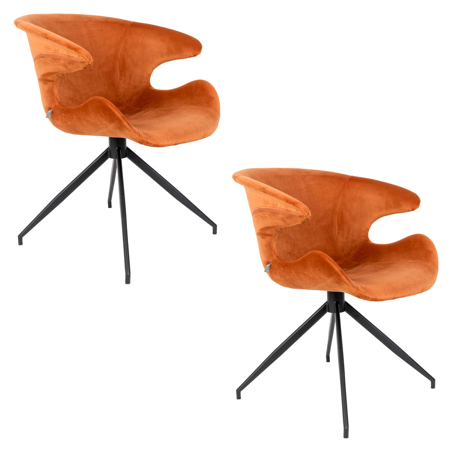 Fauteuil Mia Oranje (set van 2)