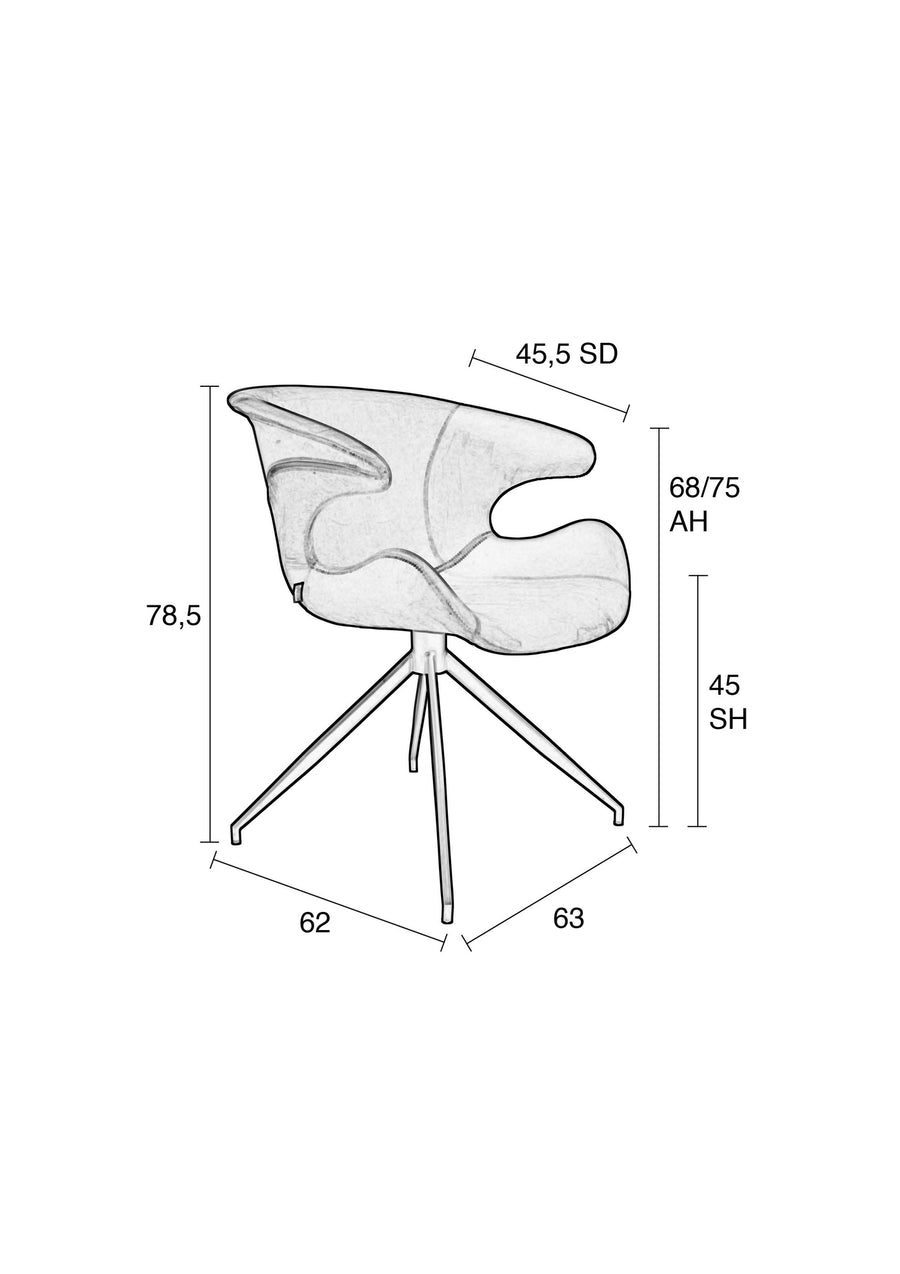 Fauteuil Mia Oranje (set van 2)