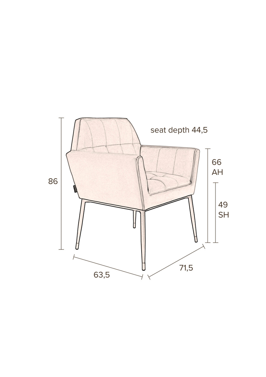 Fauteuil Kate Zwart