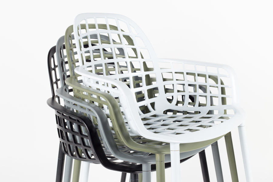 Albert kuip tuin armstoel wit (set of 2)