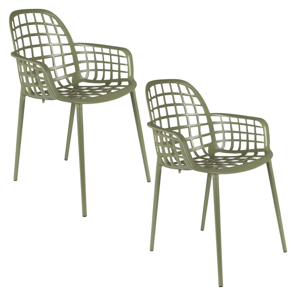Albert tuinstoel armleuning groen (set of 2)