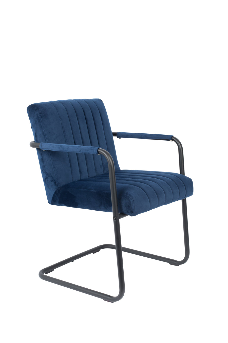 Fauteuil Stitched Fluweel Marine (set van 2)
