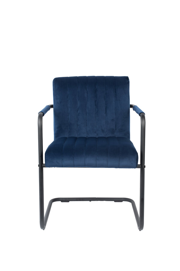 Fauteuil Stitched Fluweel Marine (set van 2)