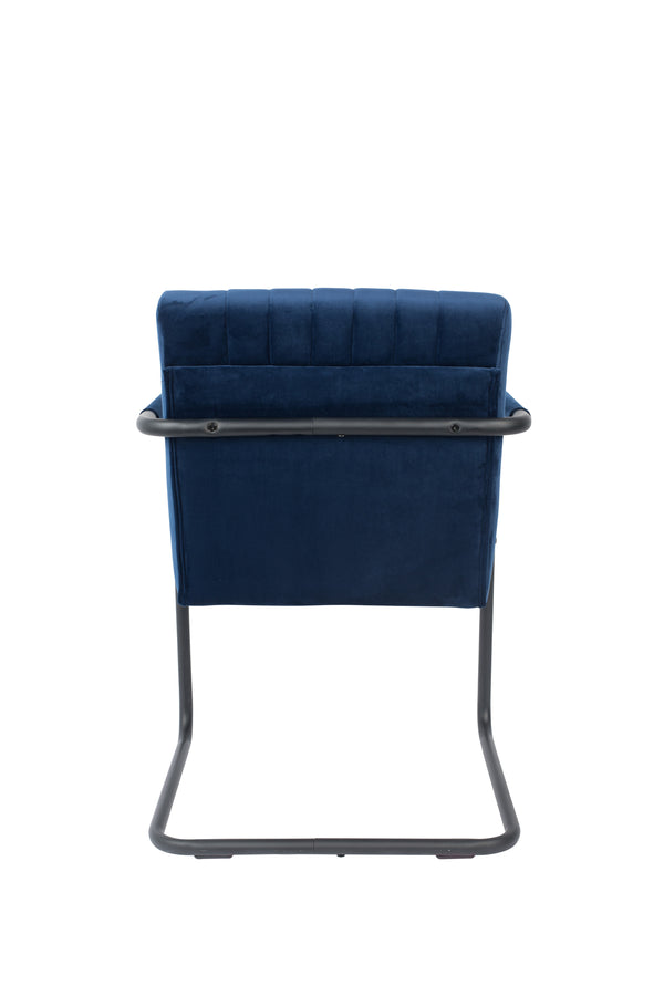 Fauteuil Stitched Fluweel Marine (set van 2)