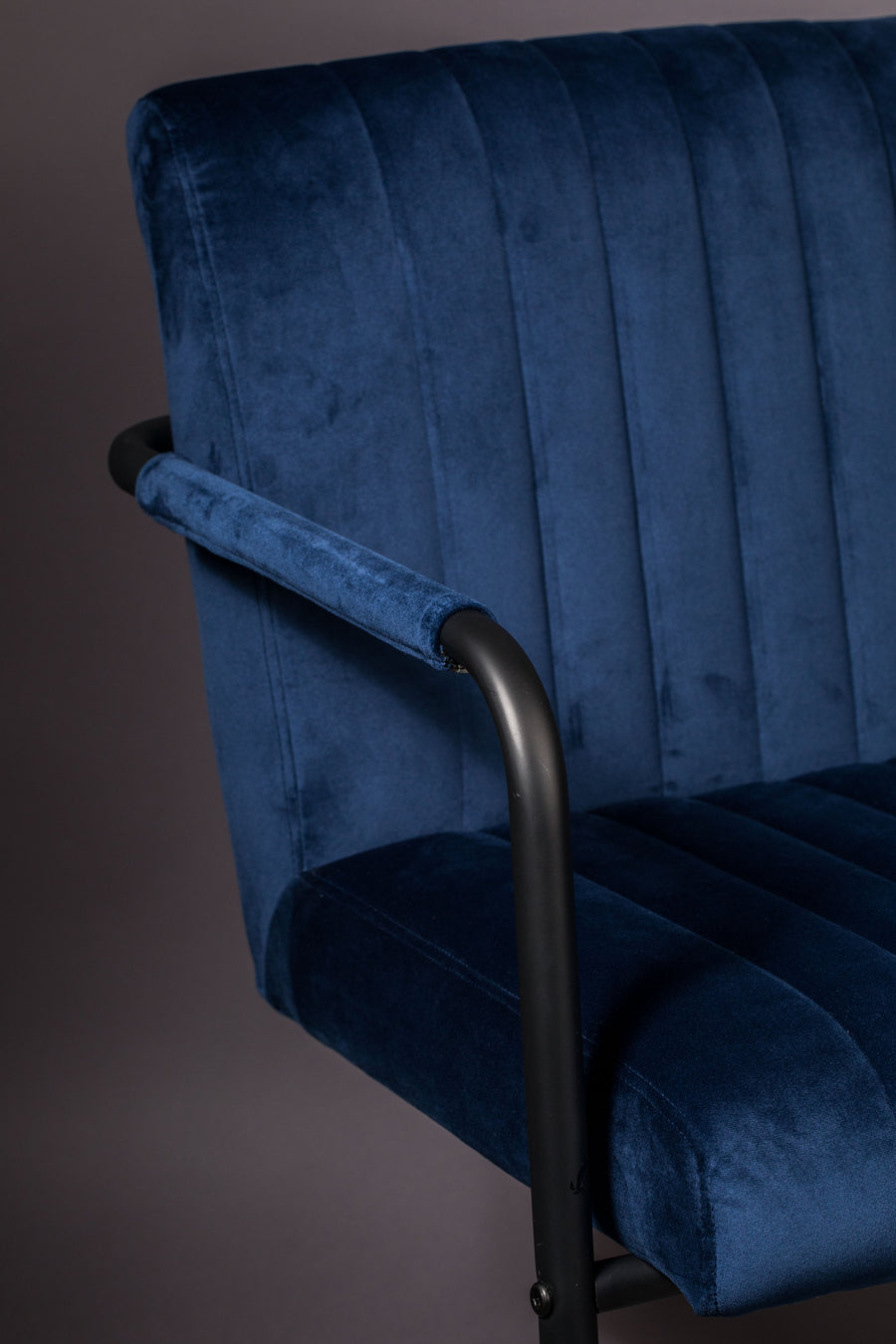 Fauteuil Stitched Fluweel Marine (set van 2)