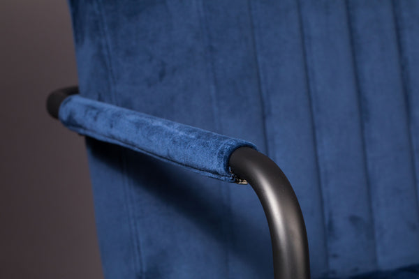 Fauteuil Stitched Fluweel Marine (set van 2)