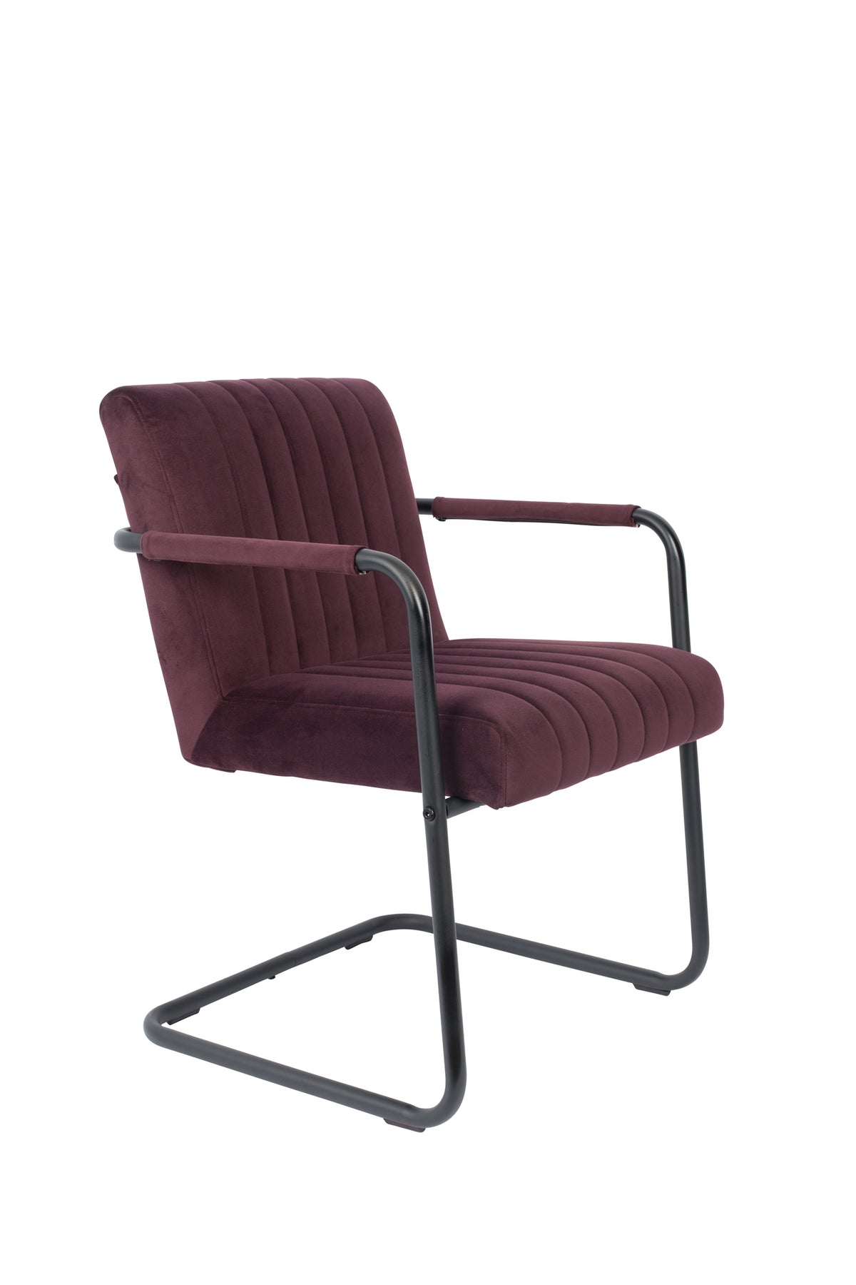 Fauteuil Stitched Fluweel Plum (set van 2)