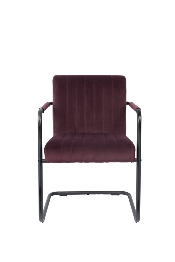 Fauteuil Stitched Fluweel Plum (set van 2)