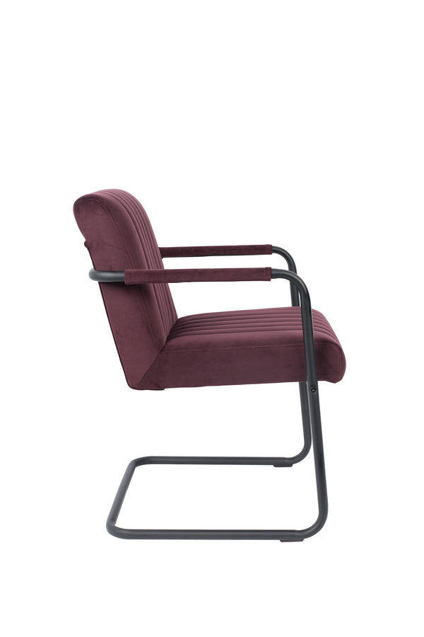 Fauteuil Stitched Fluweel Plum (set van 2)