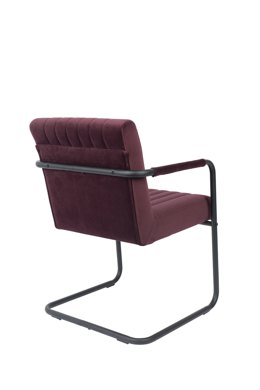 Fauteuil Stitched Fluweel Plum (set van 2)
