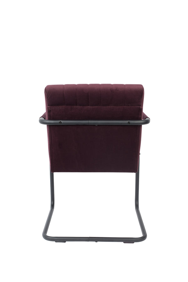 Fauteuil Stitched Fluweel Plum (set van 2)