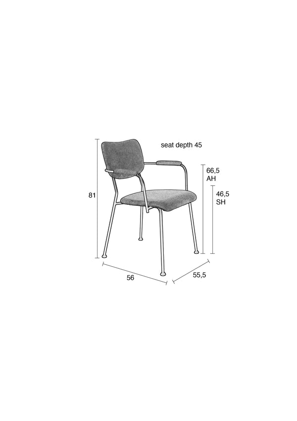 Fauteuil Benson Groen (set van 2)