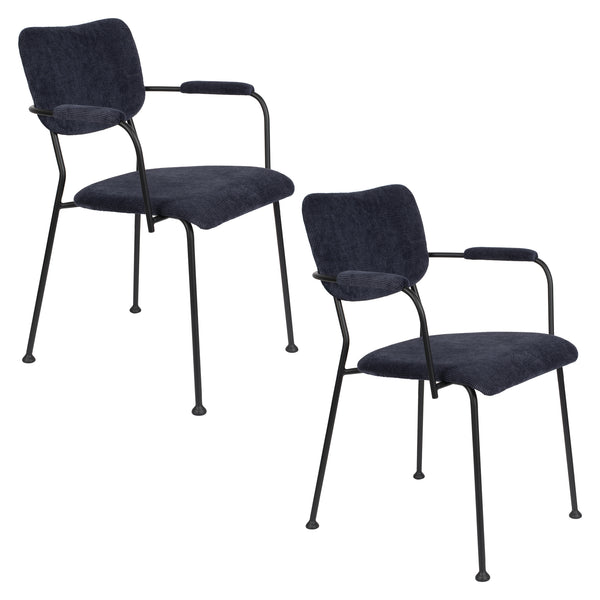 Fauteuil Benson Donker Blauw (set van 2)