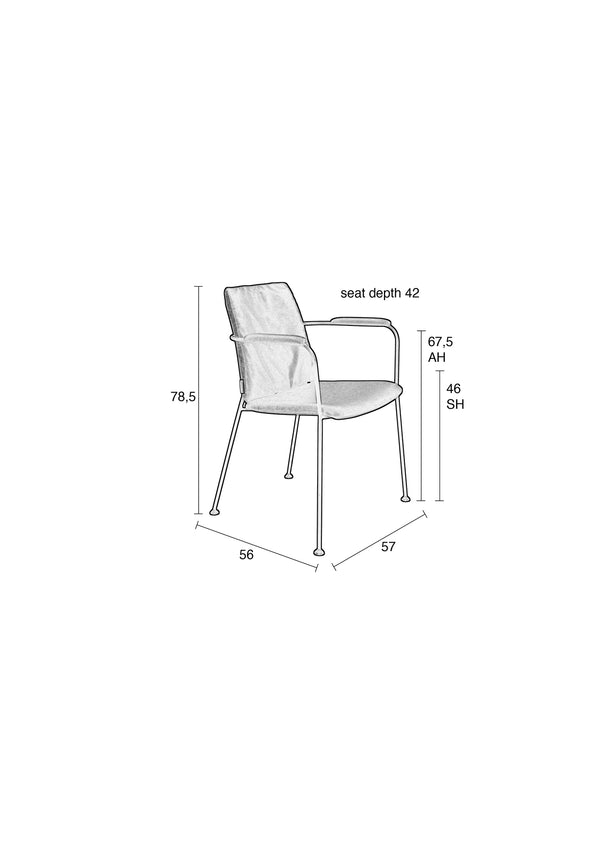 Fauteuil Fab Beige (set van 2)