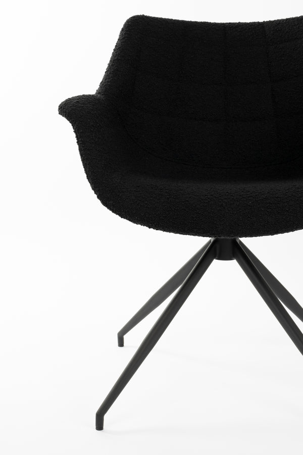 Fauteuil Doulton Draai Zwart (set van 2)