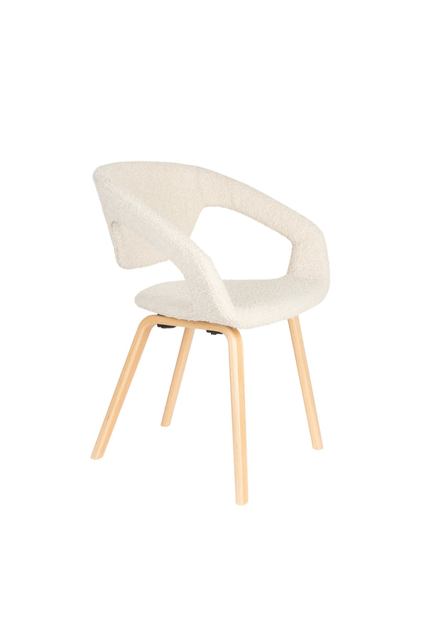 Fauteuil Flexback Boucle Beige (set van 2)