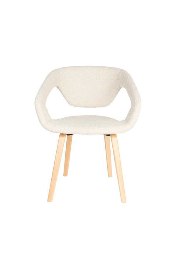 Fauteuil Flexback Boucle Beige (set van 2)