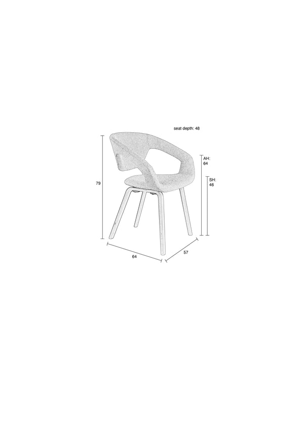 Fauteuil Flexback Boucle Beige (set van 2)