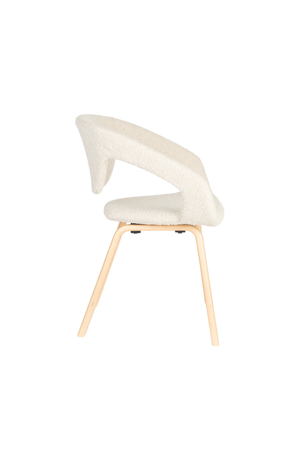 Fauteuil Flexback Boucle Beige (set van 2)