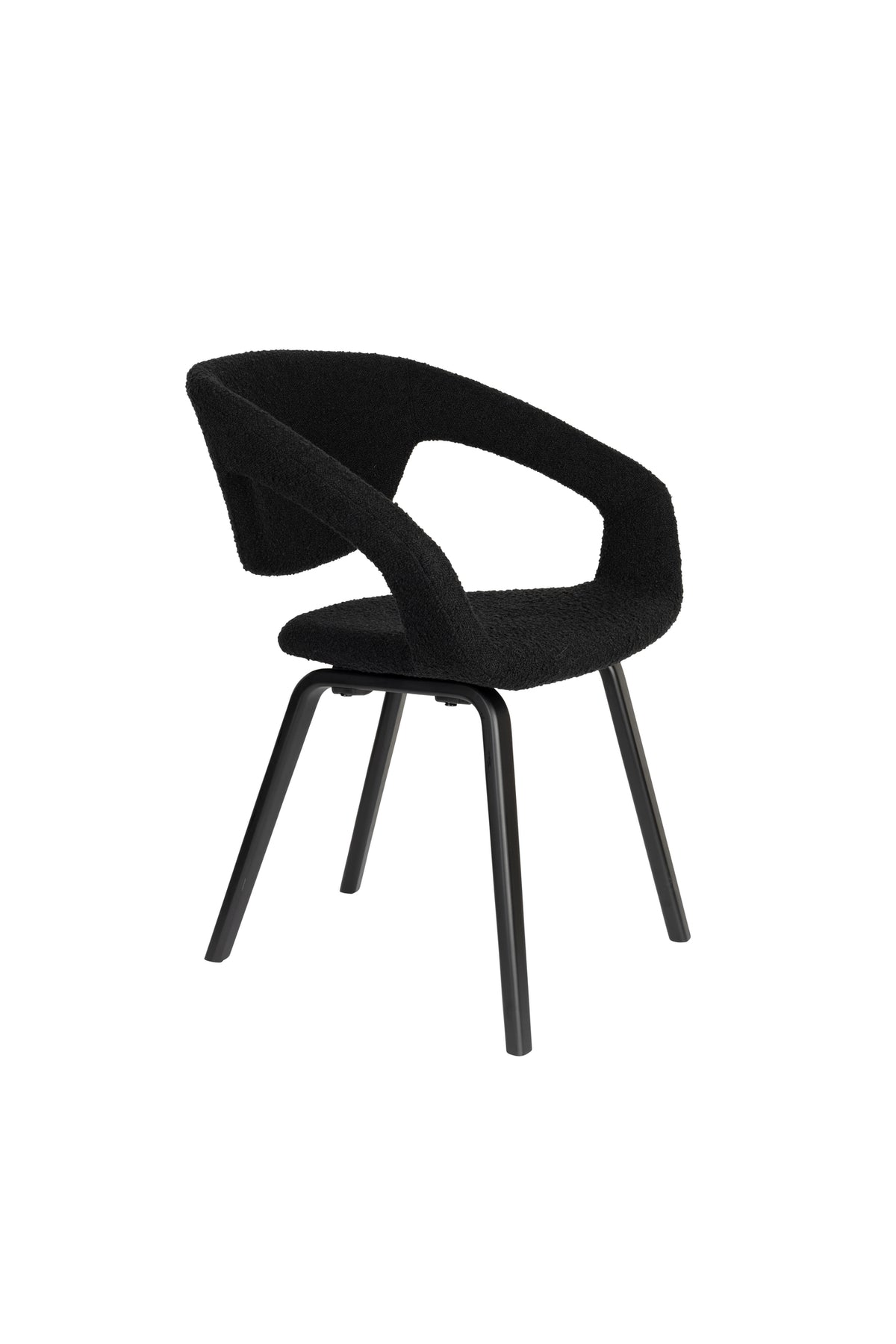 Flexback eetkamerstoel armleuning zwart (set of 2)