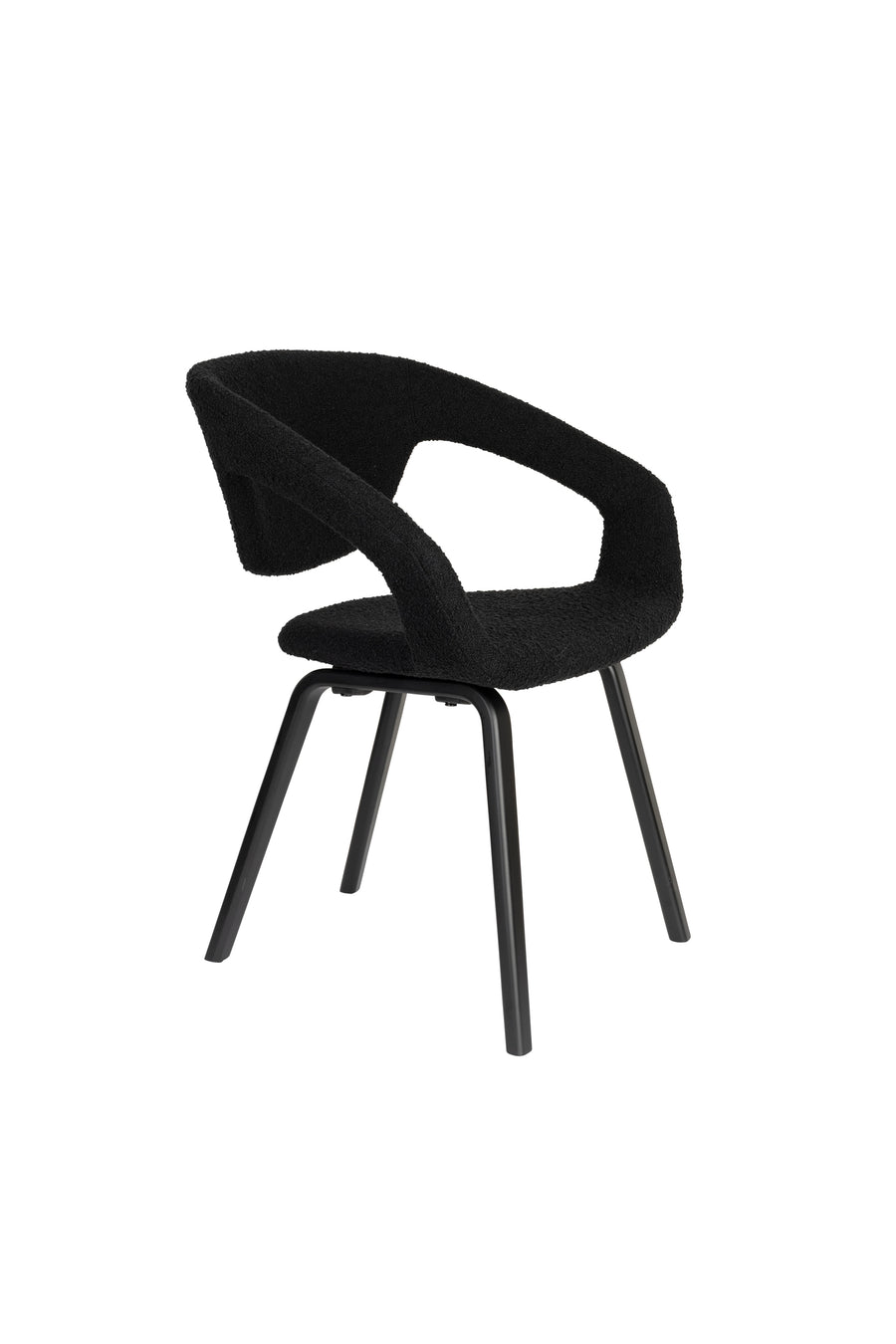 Flexback eetkamerstoel armleuning zwart (set of 2)