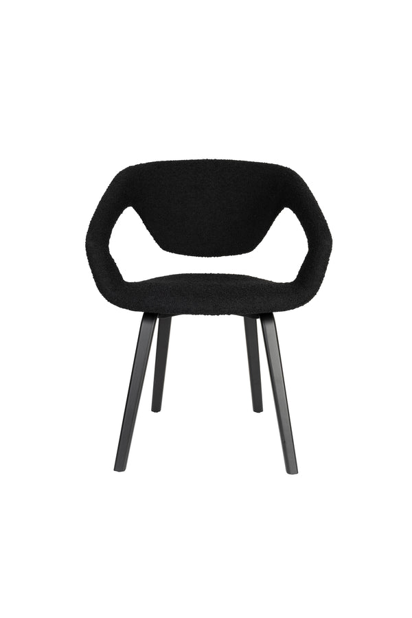 Flexback eetkamerstoel armleuning zwart (set of 2)
