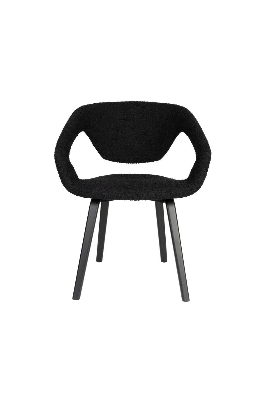 Flexback eetkamerstoel armleuning zwart (set of 2)