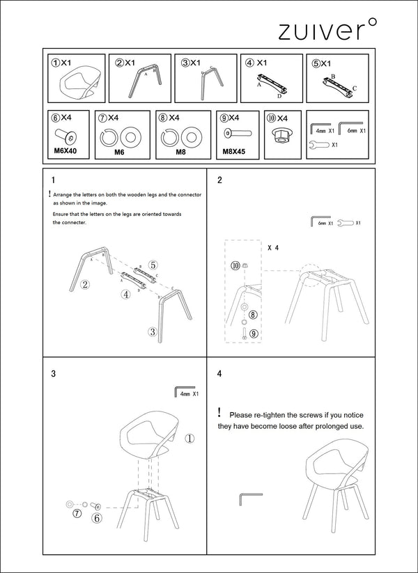 Flexback eetkamerstoel armleuning zwart (set of 2)