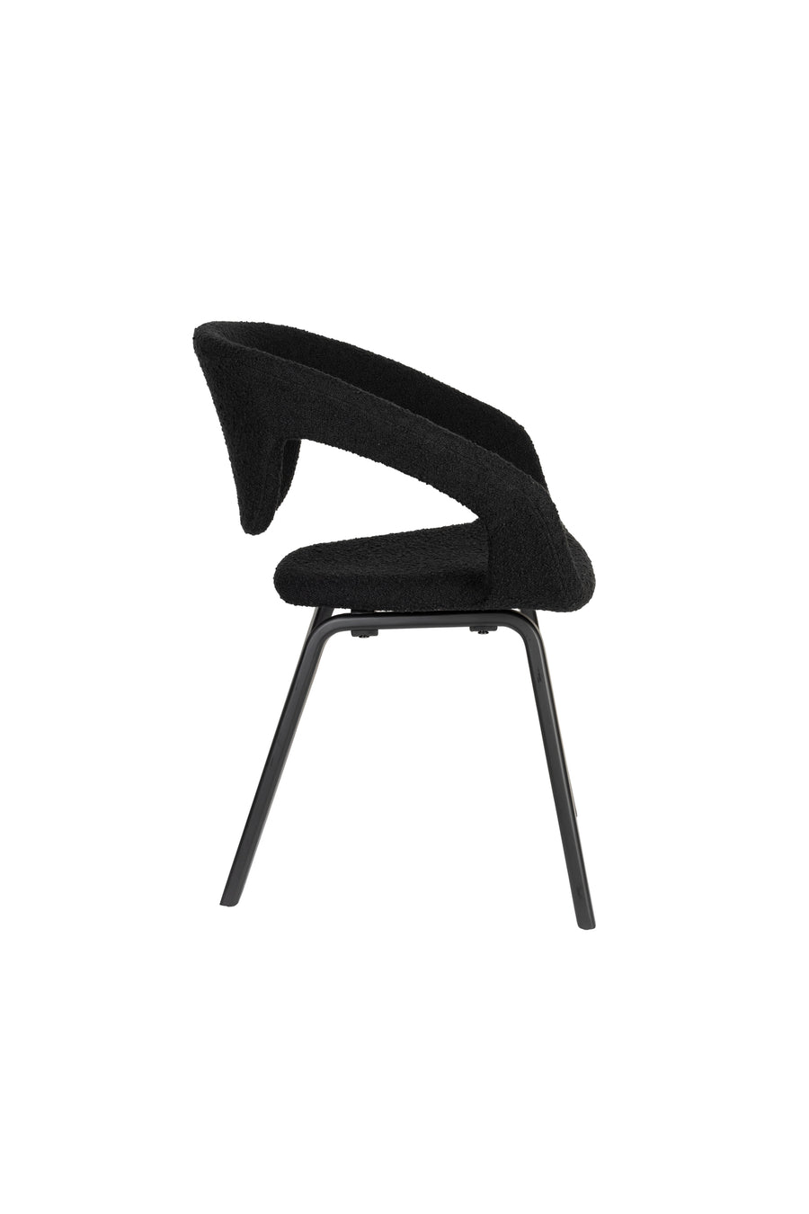 Flexback eetkamerstoel armleuning zwart (set of 2)