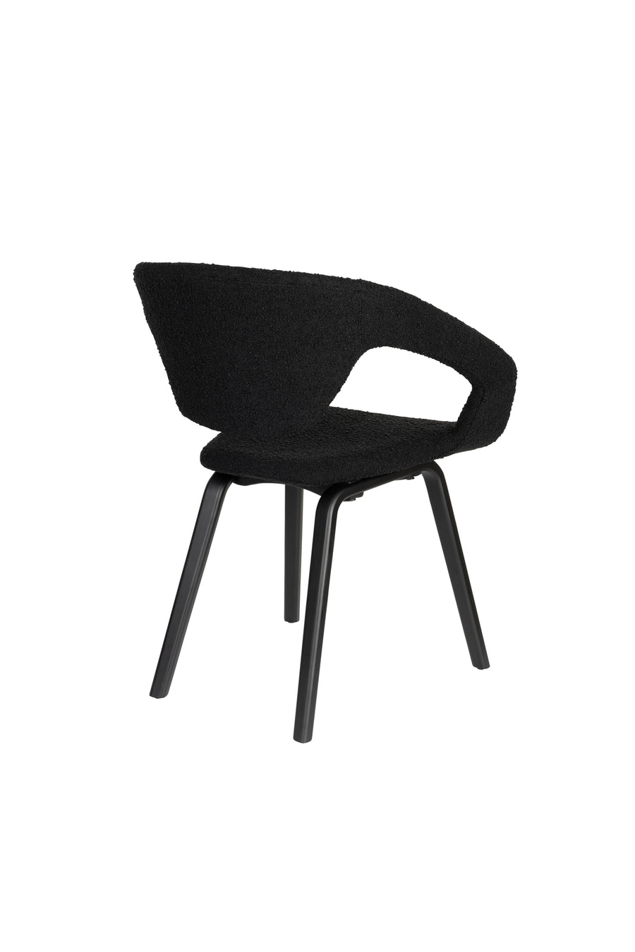 Flexback eetkamerstoel armleuning zwart (set of 2)