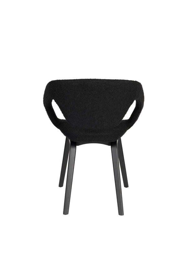 Flexback eetkamerstoel armleuning zwart (set of 2)