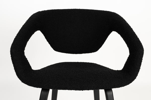 Flexback eetkamerstoel armleuning zwart (set of 2)