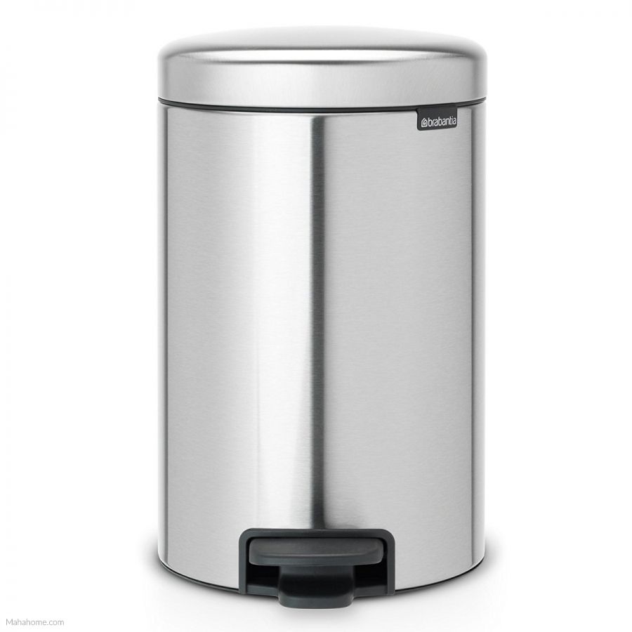 NewIcon Pedaalemmer 12 ltr, Matt Steel Fingerprint Proof