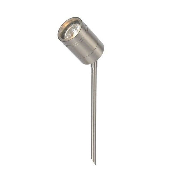 LED Tuinspot Buiten Ø 6,3 cm LED GU10 1x5W 2700K IP44 Mat chroom