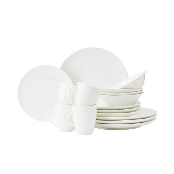Set/16 Dinnerware Raw White
