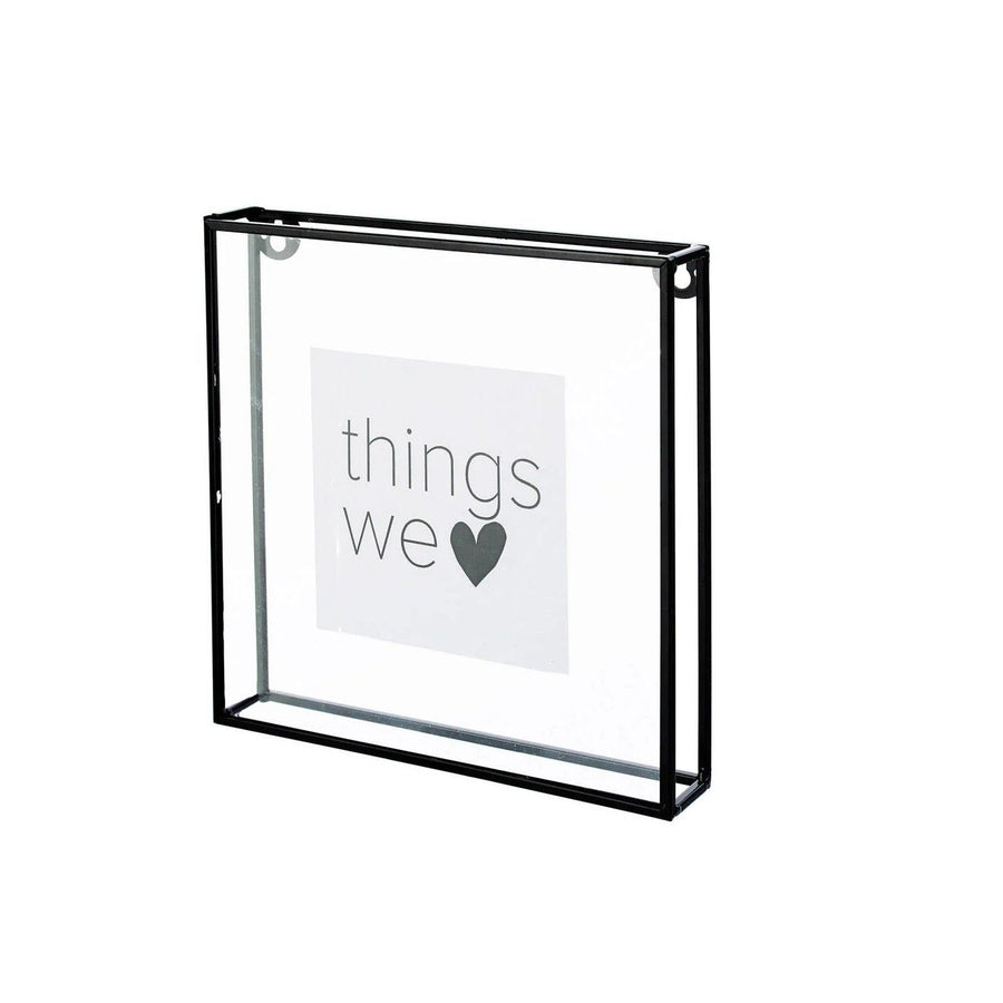 Photo Frame Metal Black 20x20x3.5cm