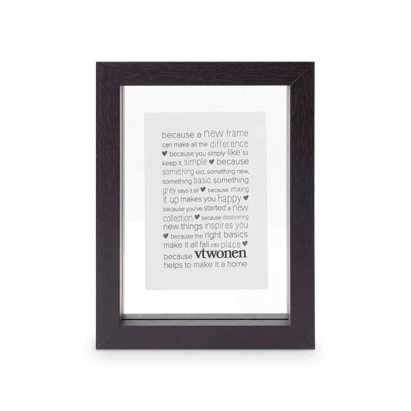Photo Frame Wood Black A7 13.5x18x4cm