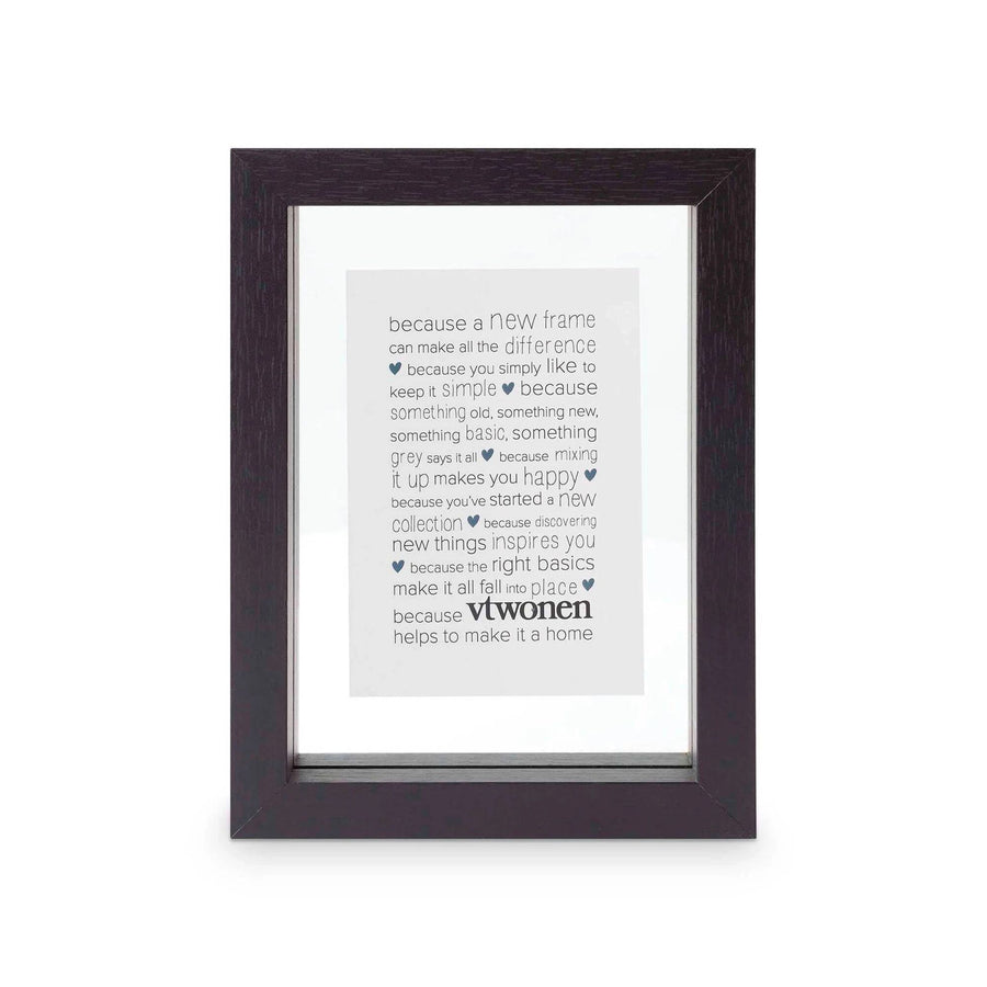 Photo Frame Wood Black A7 13.5x18x4cm