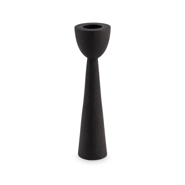 Candle Holder Metal Black 16cm