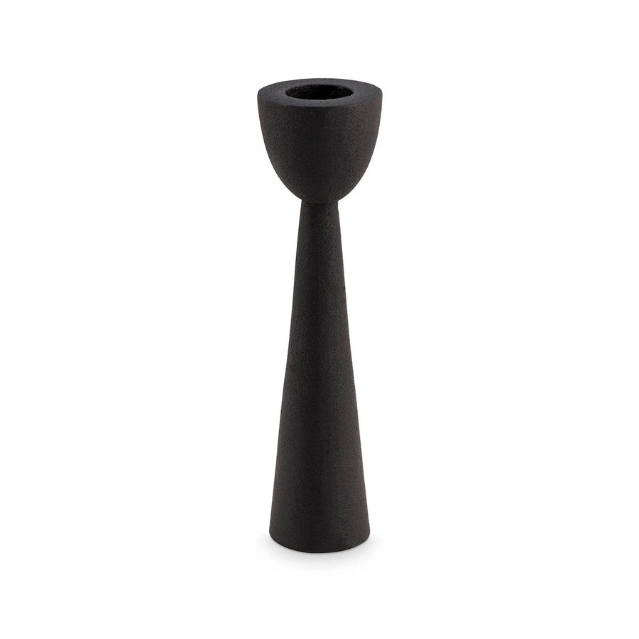 Candle Holder Metal Black 16cm