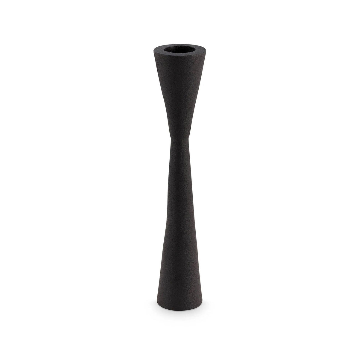 Candle Holder Metal Black 20cm