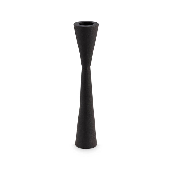 Candle Holder Metal Black 20cm