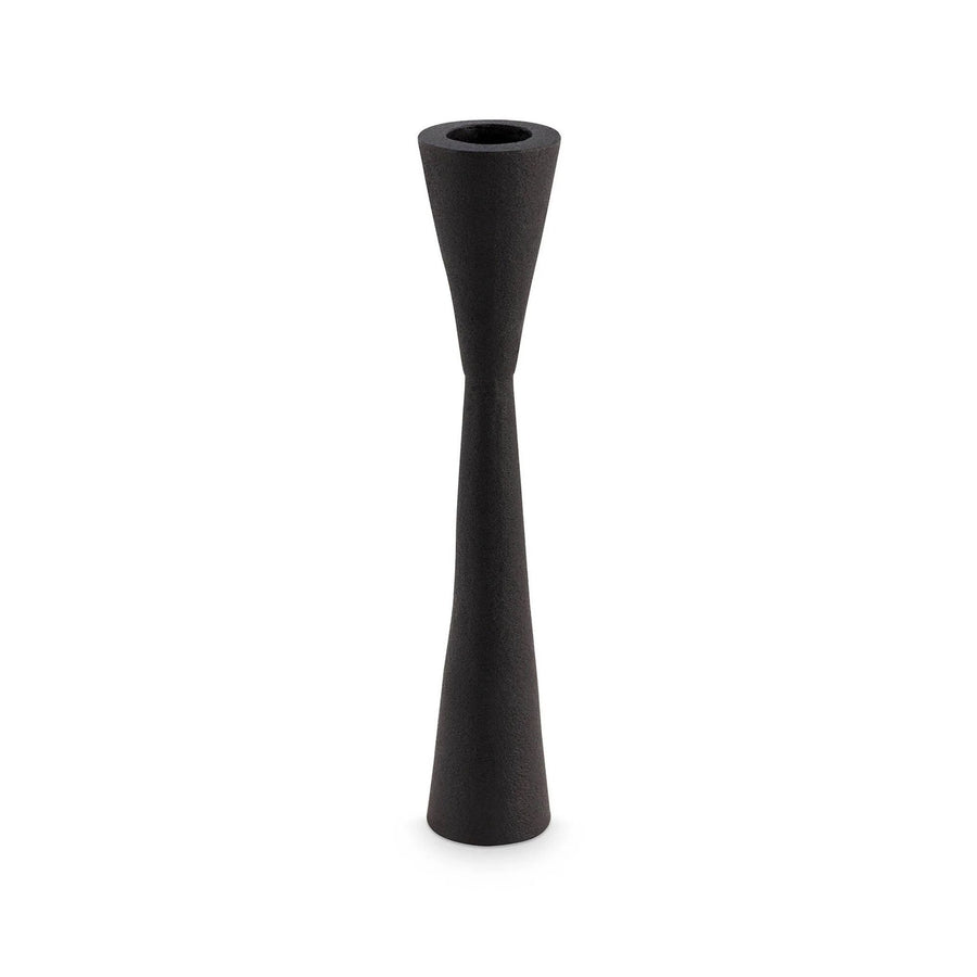 Candle Holder Metal Black 20cm
