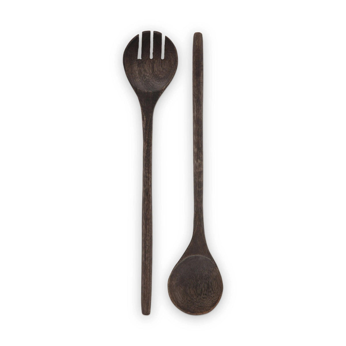 Set/2 Salad Servers Acacia Wood Black 36x7x1.5cm