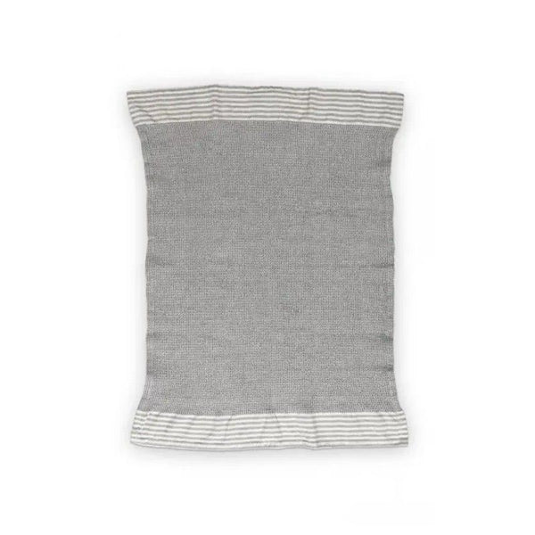 Tea Towel Waffle with Striped Border