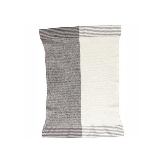 Tea Towel Waffle with Striped Border